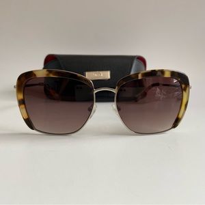 OSCAR DE LA RENTA 55mm Cat Eye Sunglasses In Silver/leaf Demi